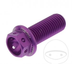 Vis de bouchon hexagonal Pro Bolt M10 x 1.25 x 25 mm aluminium violet de course - JM