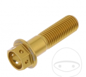 Vis de bouchon hexagonal Pro Bolt M10 x 1.25 x 35 mm aluminium Racing or - JM