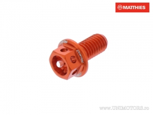 Vis de bouchon hexagonal Pro Bolt M5 x 0.80 x 10 mm aluminium Racing orange - JM