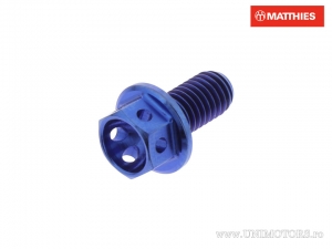 Vis de bouchon hexagonal Pro Bolt M5 x 0.80 x 10 mm titane Racing bleu - JM
