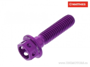 Vis de bouchon hexagonal Pro Bolt M5 x 0.80 x 20 mm aluminium Racing violet - JM
