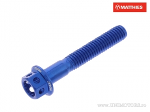 Vis de bouchon hexagonal Pro Bolt M5 x 0,80 x 30 mm en aluminium Racing bleu - JM