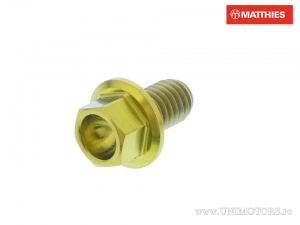 Vis de bouchon hexagonal Pro Bolt M6 x 1.00 x 10 mm titane doré - JM