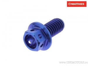 Vis de bouchon hexagonal Pro Bolt M6 x 1.00 x 12 mm titane course bleu - JM