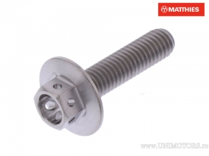Vis de bouchon hexagonal Pro Bolt M6 x 1,00 x 25 mm en titane argenté de course - JM