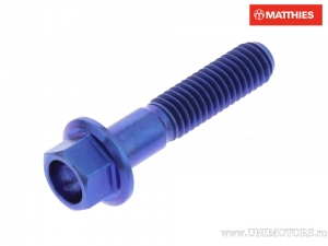 Vis de bouchon hexagonal Pro Bolt M6 x 1.00 x 25 mm Titane bleu - JM