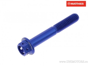 Vis de bouchon hexagonal Pro Bolt M6 x 1.00 x 40 mm Aluminium Racing Bleu - JM