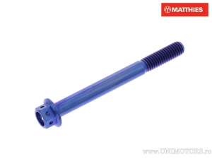 Vis de bouchon hexagonal Pro Bolt M6 x 1.00 x 60 mm titane course bleu - JM
