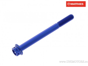 Vis de bouchon hexagonal Pro Bolt M6 x 1.00 x 65 mm aluminium Racing bleu - JM