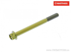 Vis de bouchon hexagonal Pro Bolt M6 x 1.00 x 65 mm titane Racing or - JM