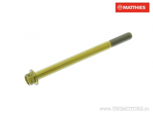 Vis de bouchon hexagonal Pro Bolt M6 x 1.00 x 80 mm titane Racing or - JM