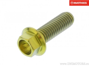 Vis de bouchon hexagonal Pro Bolt M8 x 1.25 x 25 mm titane doré - JM