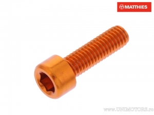 Vis de bouchon rond Pro Bolt M6 x 1.00 x 20 mm aluminium orange - JM