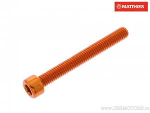 Vis de bouchon rond Pro Bolt M6 x 1.00 x 50 mm aluminium orange - JM