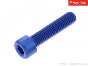 Vis de bouchon rond Pro Bolt M8 x 1.25 x 35 mm aluminium bleu - JM