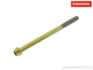 Vis de capuchon conique rond Pro Bolt M6 x 1.00 x 80 mm titane doré - JM