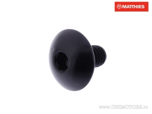 Vis de capuchon de boulon Pro Bolt M6 x 1.00 x 10 mm en aluminium noir - JM
