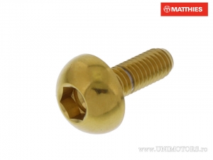 Vis de capuchon de boulon Pro Bolt M6 x 1.00 x 17 mm acier inoxydable A4 or - JM