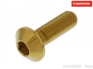Vis de capuchon de boulon Pro Bolt M8 x 1.25 x 25 mm acier inoxydable A4 doré - JM