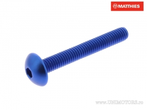 Vis de capuchon Pro Bolt M5 x 0,80 x 35 mm aluminium bleu - JM