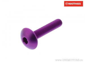 Vis de Capuchon Pro Bolt M6 x 1.00 x 30 mm Aluminium Violet - JM