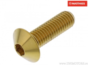 Vis de capuchon Pro Bolt M8 x 1.25 x 25 mm acier inoxydable A4 doré - JM