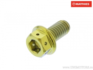 Vis hexagonale double Pro Bolt M6 x 1.00 x 10 mm titane Racing or - JM