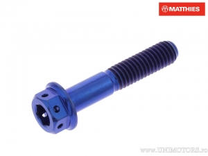Vis hexagonale double Pro Bolt M6 x 1.00 x 32 mm titane Racing bleu - JM