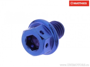 Vis hexagonale double Pro Bolt M8 x 1.25 x 10 mm titan Racing bleu - JM
