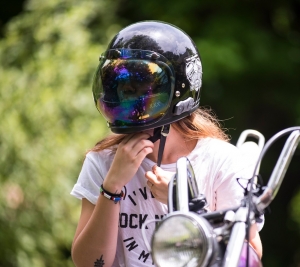 Visera de Espejo de Iridio (Visor Burbuja) Casco Custom Rider - Le Mans - Le Mans SV