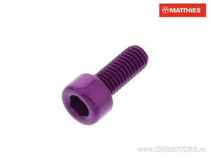Vite a tappo rotondo Pro Bolt M5 x 0.80 x 12 mm Alluminio Viola - JM
