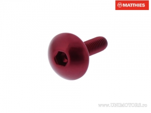 Vite a testa bombata Pro Bolt M4 x 0.70 x 15 mm Alluminio Rosso - JM