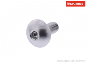 Vite a testa bombata Pro Bolt M5 x 0.80 x 12 mm Alluminio argentato - JM
