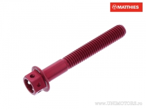 Vite a testa esagonale Pro Bolt M5 x 0.80 x 35 mm alluminio Racing rosso - JM