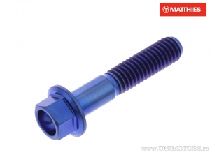 Vite a testa esagonale Pro Bolt M6 x 1.00 x 30 mm Titanio blu - JM