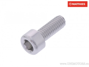 Vite a testa tonda Pro Bolt M6 x 1.00 x 16 mm alluminio argentato - JM
