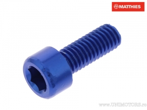 Vite a testa tonda Pro Bolt M6 x 1.00 x 16 mm alluminio blu - JM