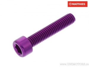 Vite a testa tonda Pro Bolt M6 x 1.00 x 30 mm alluminio viola - JM