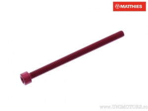 Vite a testa tonda Pro Bolt M6 x 1.00 x 85 mm alluminio rosso - JM