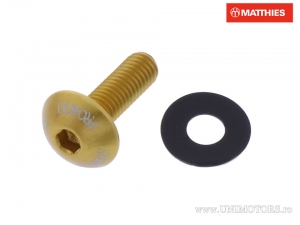 Vite Cappuccio Pro Bolt M5 x 0.80 x 16 mm Alluminio Dorato - JM