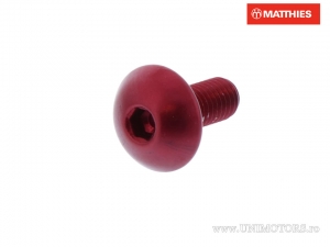 Vite tappo bullone Pro Bolt M5 x 0.80 x 12 mm alluminio rosso - JM