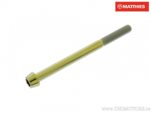 Vite tappo conico rotondo Pro Bolt M6 x 1.00 x 55 mm titanio oro - JM