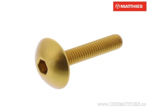 Vite tappo Pro Bolt M5 x 0.80 x 25 mm alluminio dorato - JM