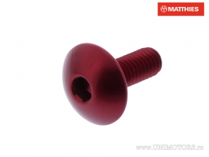 Vite tappo Pro Bolt M6 x 1.00 x 16 mm alluminio rosso - JM