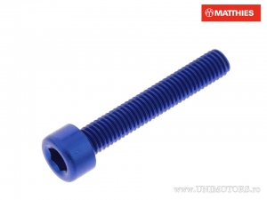 Vite tappo rotondo Pro Bolt M5 x 0.80 x 30 mm alluminio blu - JM