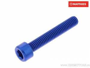 Vite tappo rotondo Pro Bolt M6 x 1.00 x 35 mm alluminio blu - JM