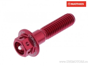Vite testa esagonale Pro Bolt M6 x 1.00 x 25 mm alluminio Racing rosso - JM