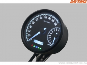 Vitezometru - 200 km/h si turometru - 9000 rpm DAYTONA VELONA negru D: 87.3/80mm - Daytona