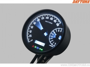 Vitezometru - 200 km/h si turometru - 9000 rpm DAYTONA VELONA negru D: 87.3/80mm - Daytona