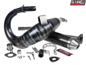 Volledig uitlaatsysteem Giannelli Enduro 2T - Aprilia RX 50 / SX 50 ('06-'17) - einddemper van koolstof (Dir. 97/24/EC cap. 9 - 